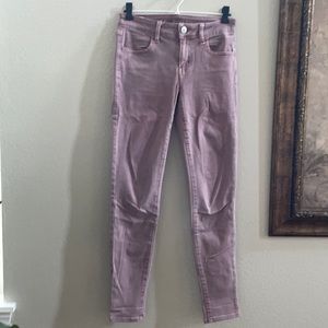 AMERICAN EAGLE MAUVE PINK SKINNY JEANS | size 4